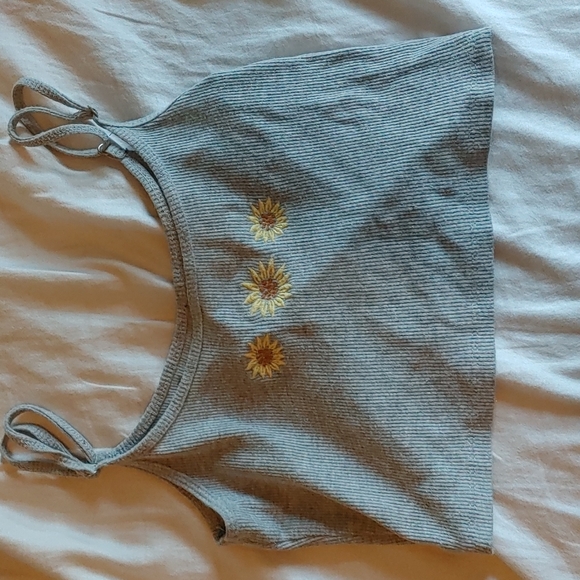 Grey Hollister crop top baby cami xs - Picture 1 of 4